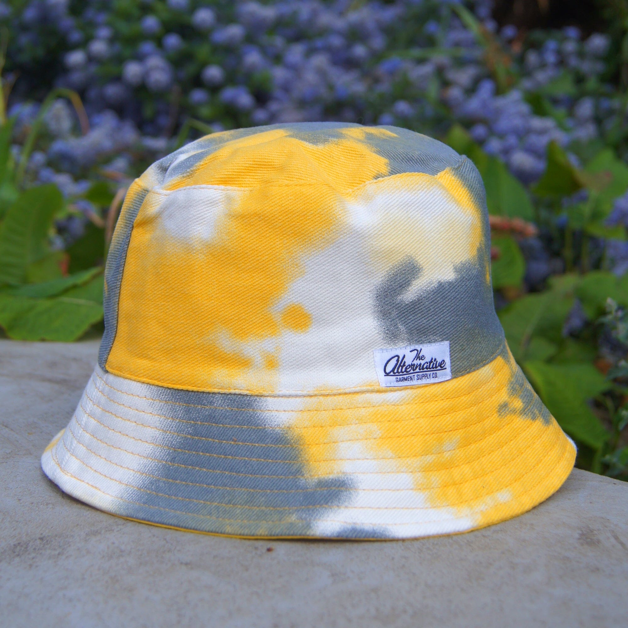 The Alternative Tye Dye Bucket Hat TheAlternativeStore Yellow/White