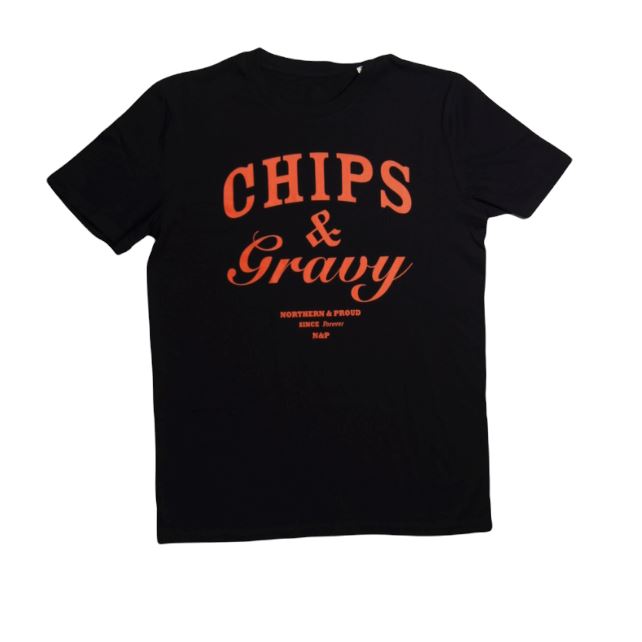 Chips & Gravy T-Shirt T-shirt The Alternative Store S Black and orange 