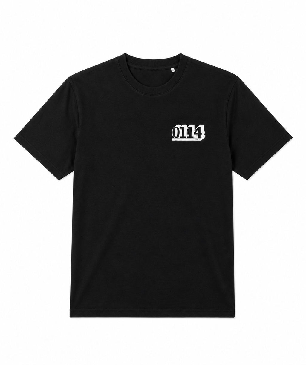 0114 T-Shirt (New Fit) Tees The Alternative Store S Black w/ White 
