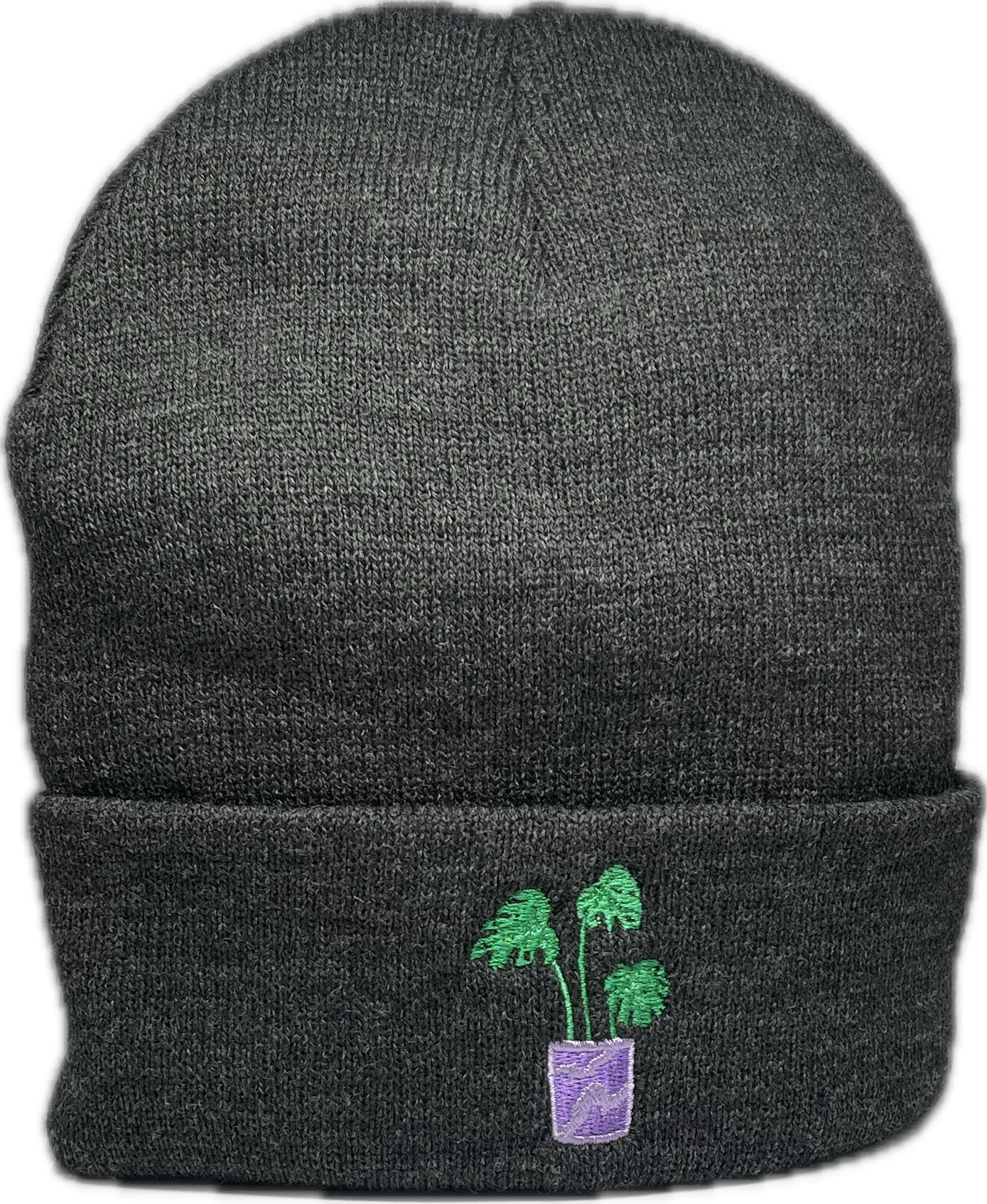 Cheese Plant Beanie The Alternative Store Dark Grey 