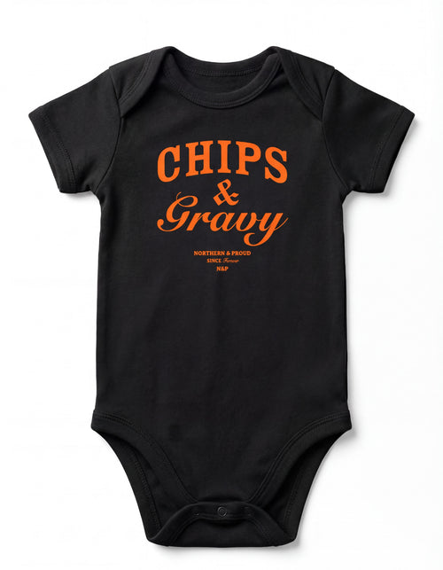 Chips & Gravy Babygrow Babygrow The Alternative Store 3-6 Months Black / Orange 