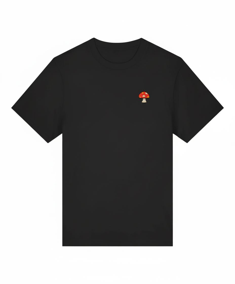 Mushroom T Shirt (New Fit) T Shirt The Alternative Store Black Small 