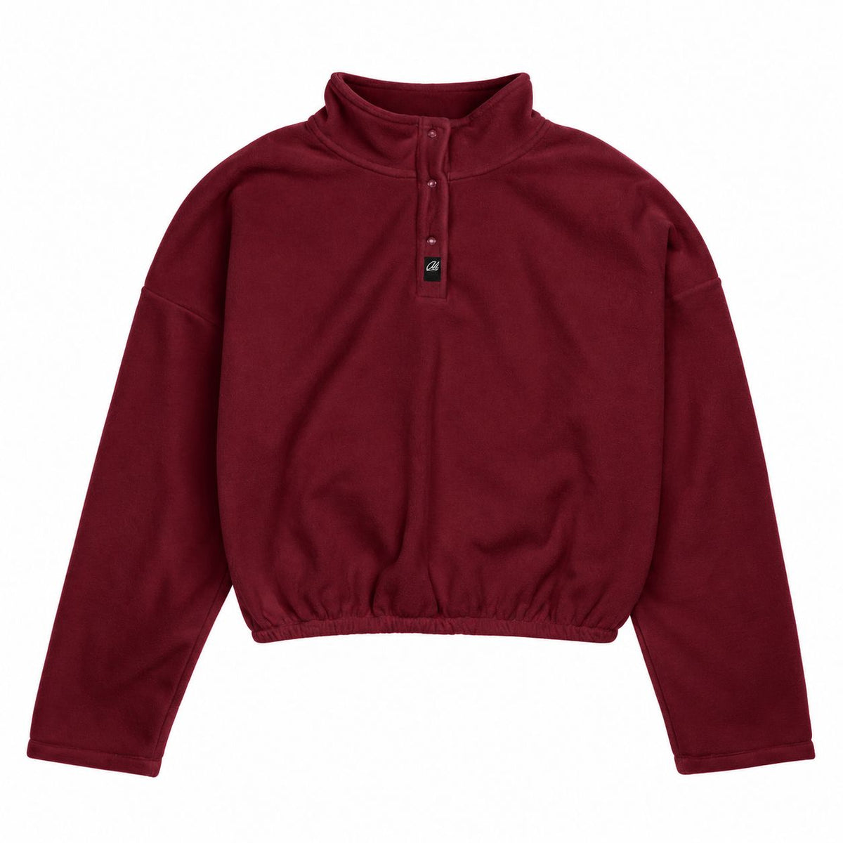 Alt Cropped Fleece Sweatshirts TheAlternativeStore Burgundy XXS 