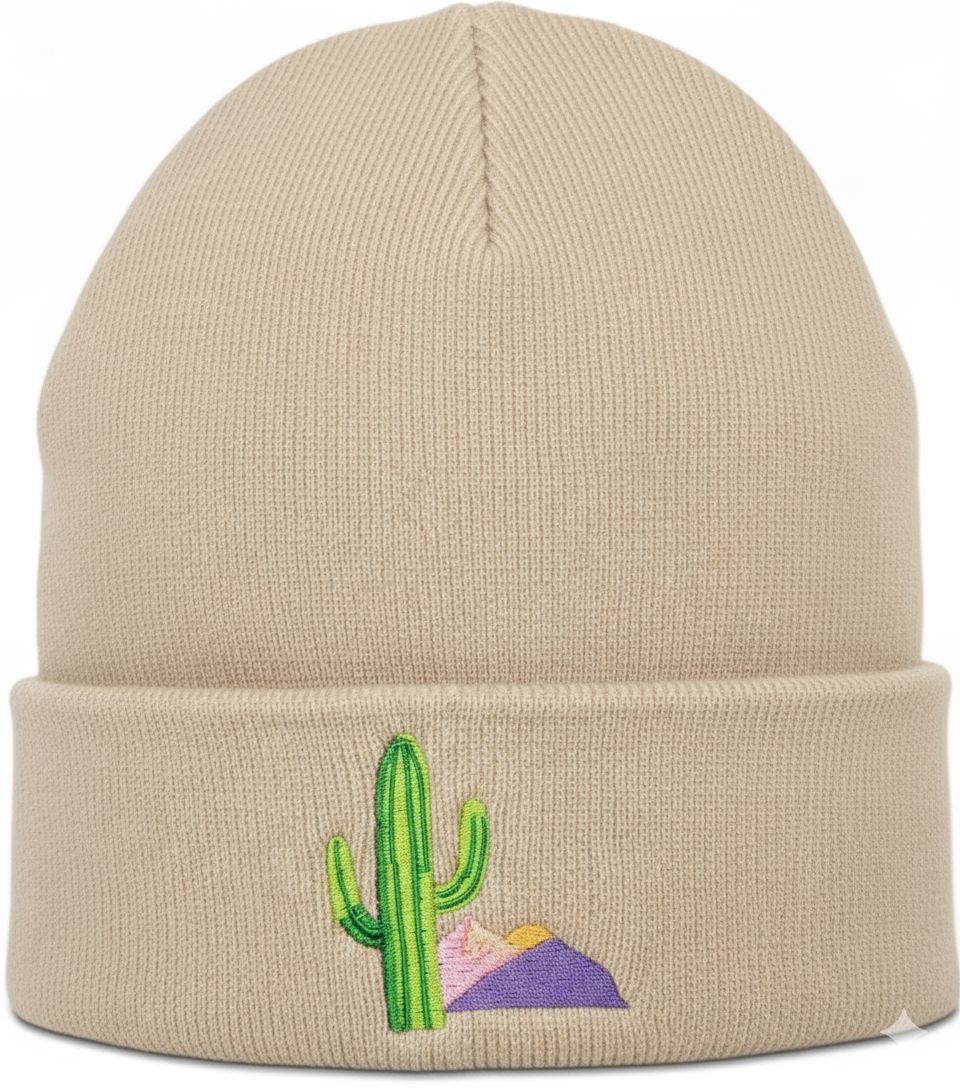 Cactus Beanie Headwear The Alternative Store Sand 