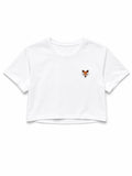Fox Crop Top The Alternative Store White XS 