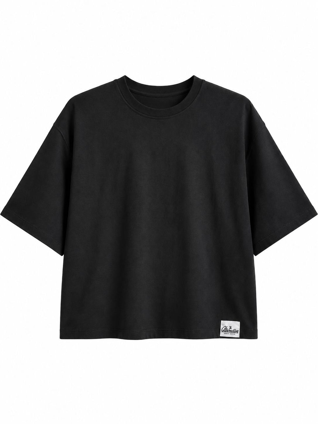 Boxy Crop T-Shirt Boxy Fit The Alternative Store Black XS 
