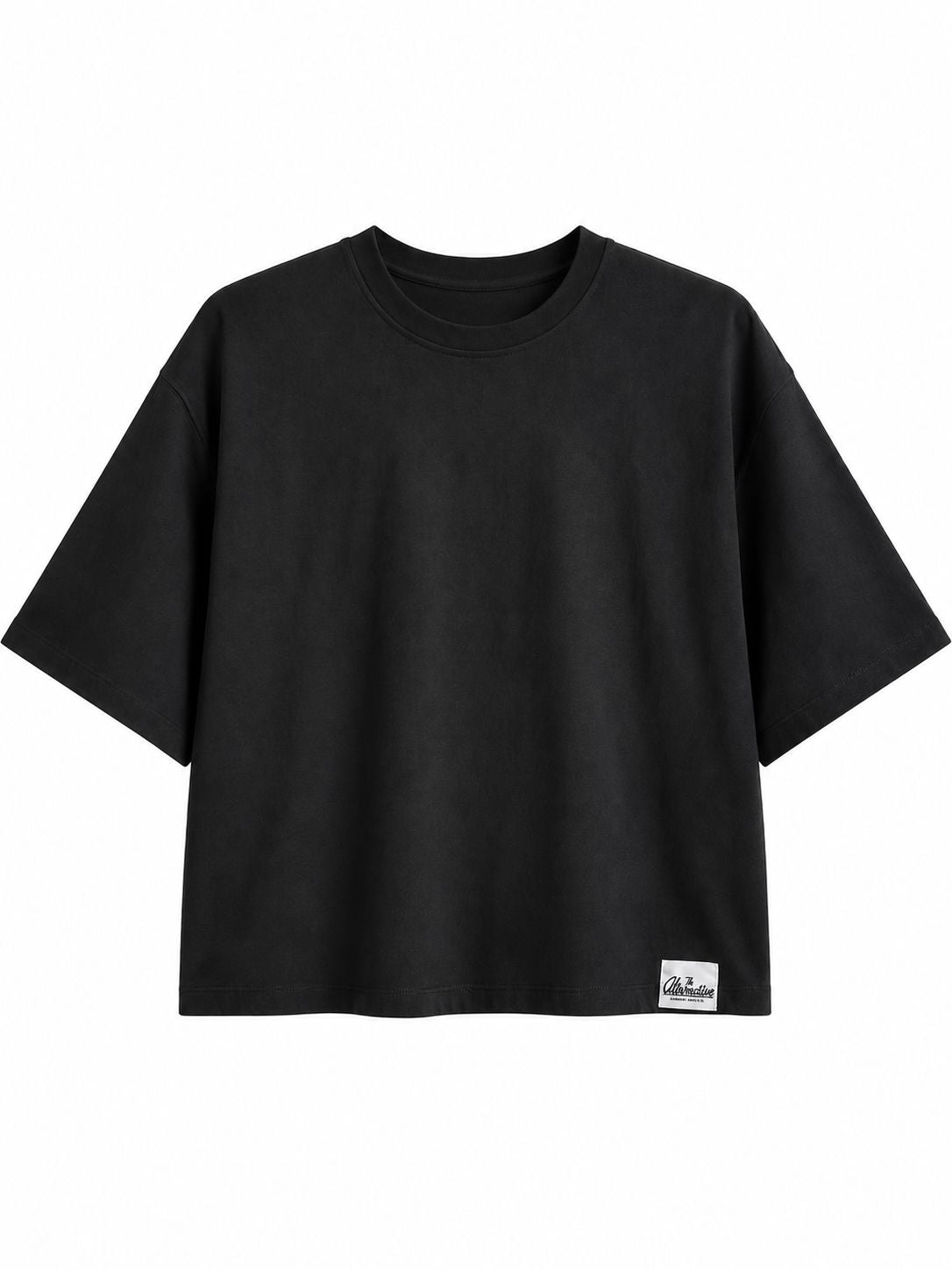 Boxy Crop T-Shirt Boxy Fit The Alternative Store Black XS 