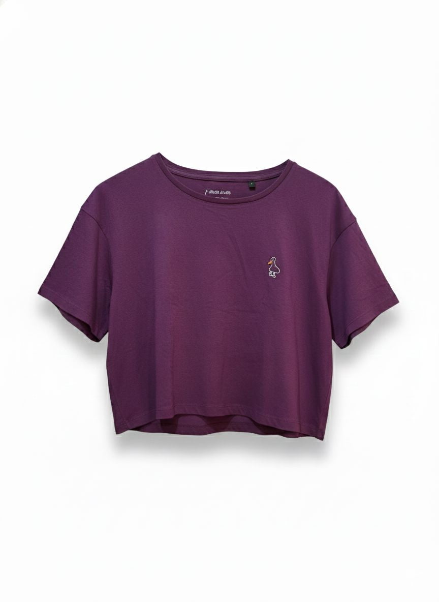 The Alternative Duck Crop Top The Alternative Store Burgundy S 