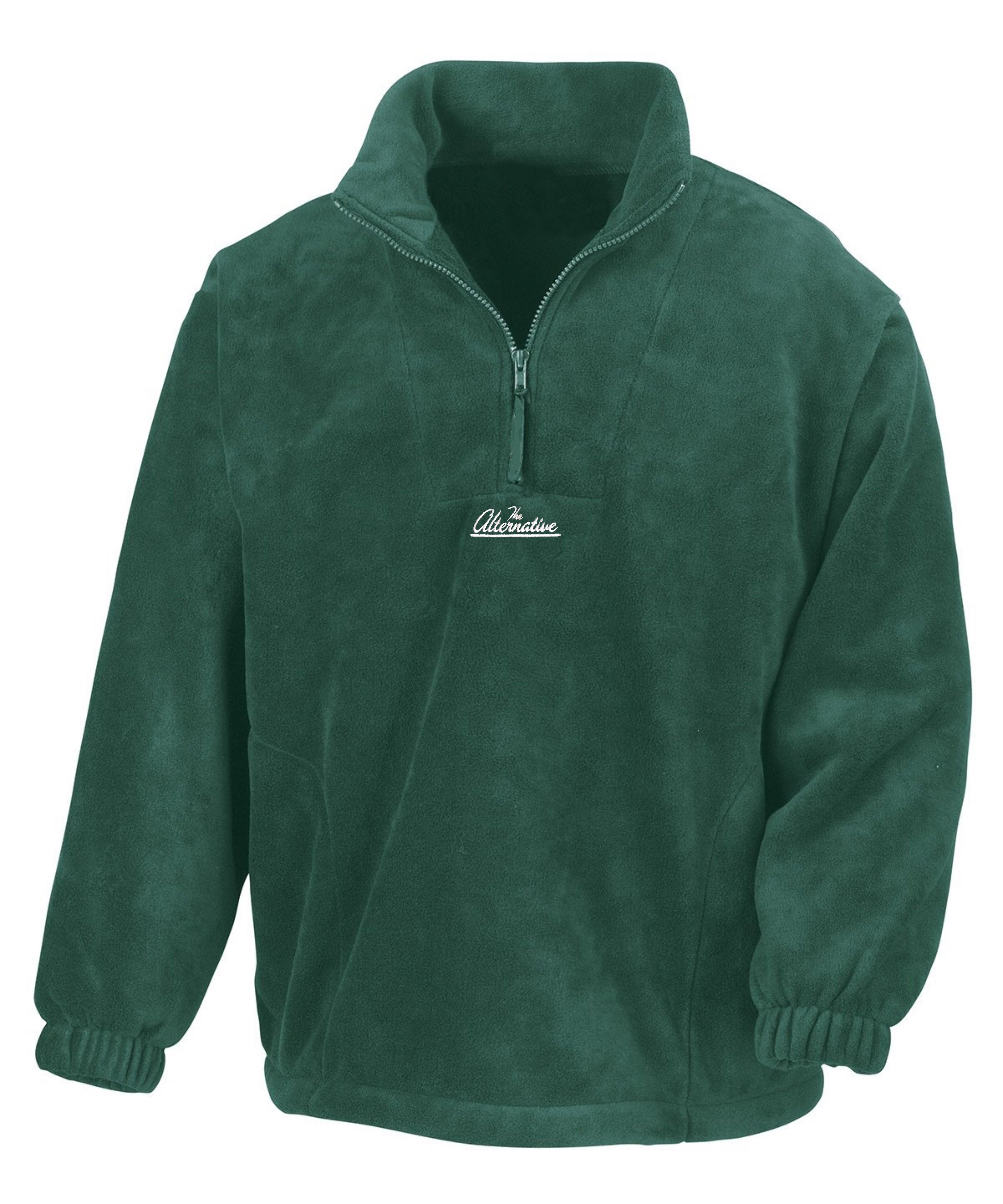 The Alternative 1/4 Zip Fleece Sweatshirts TheAlternativeStore XS Forest Green 