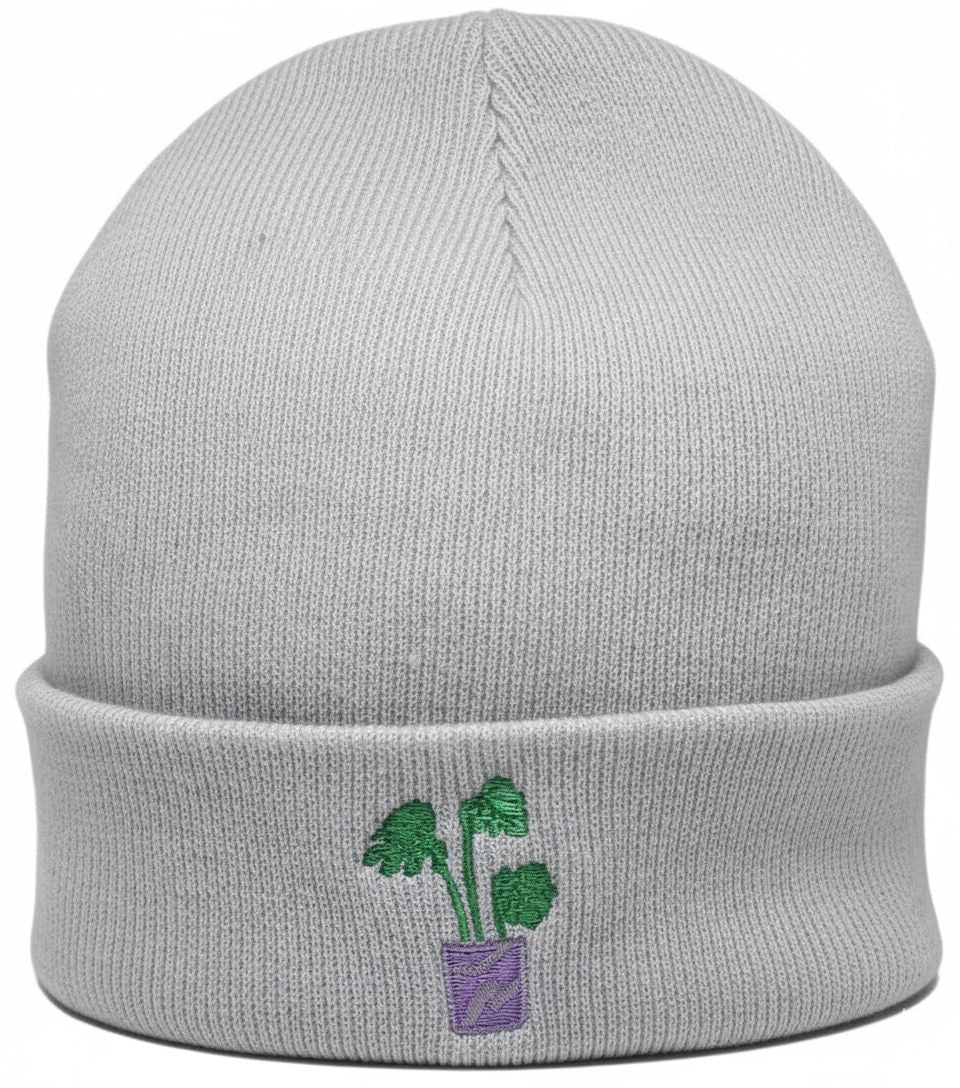 Cheese Plant Beanie The Alternative Store Light Grey 