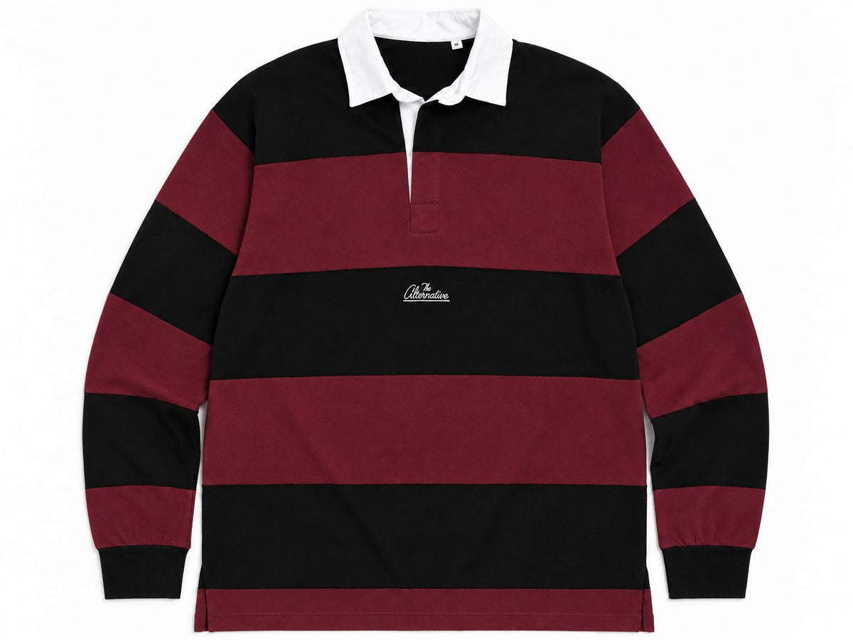 Rugby Tshirt The Alternative Store XS Maroon w/ Black 