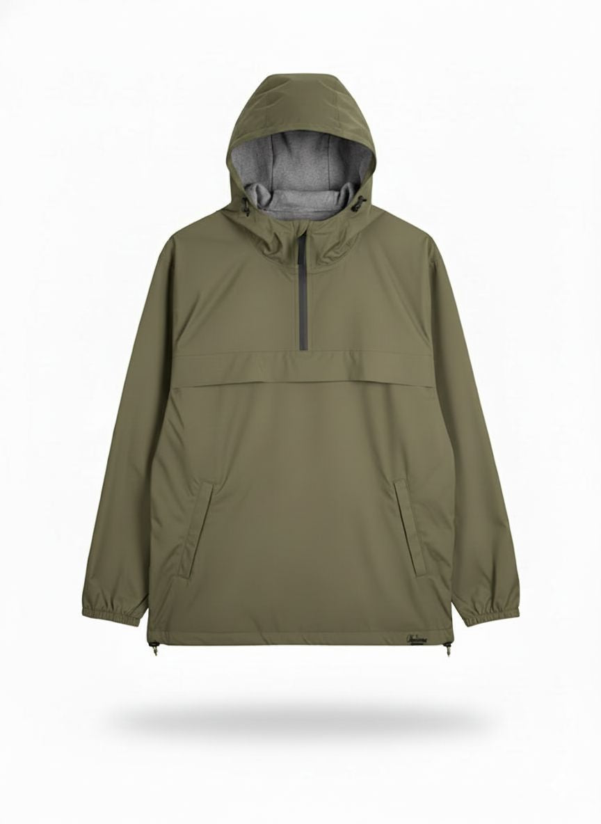 The Alternative Store Waterproof 1/4 Zip Windbreaker The Alternative Store Khaki Green S 