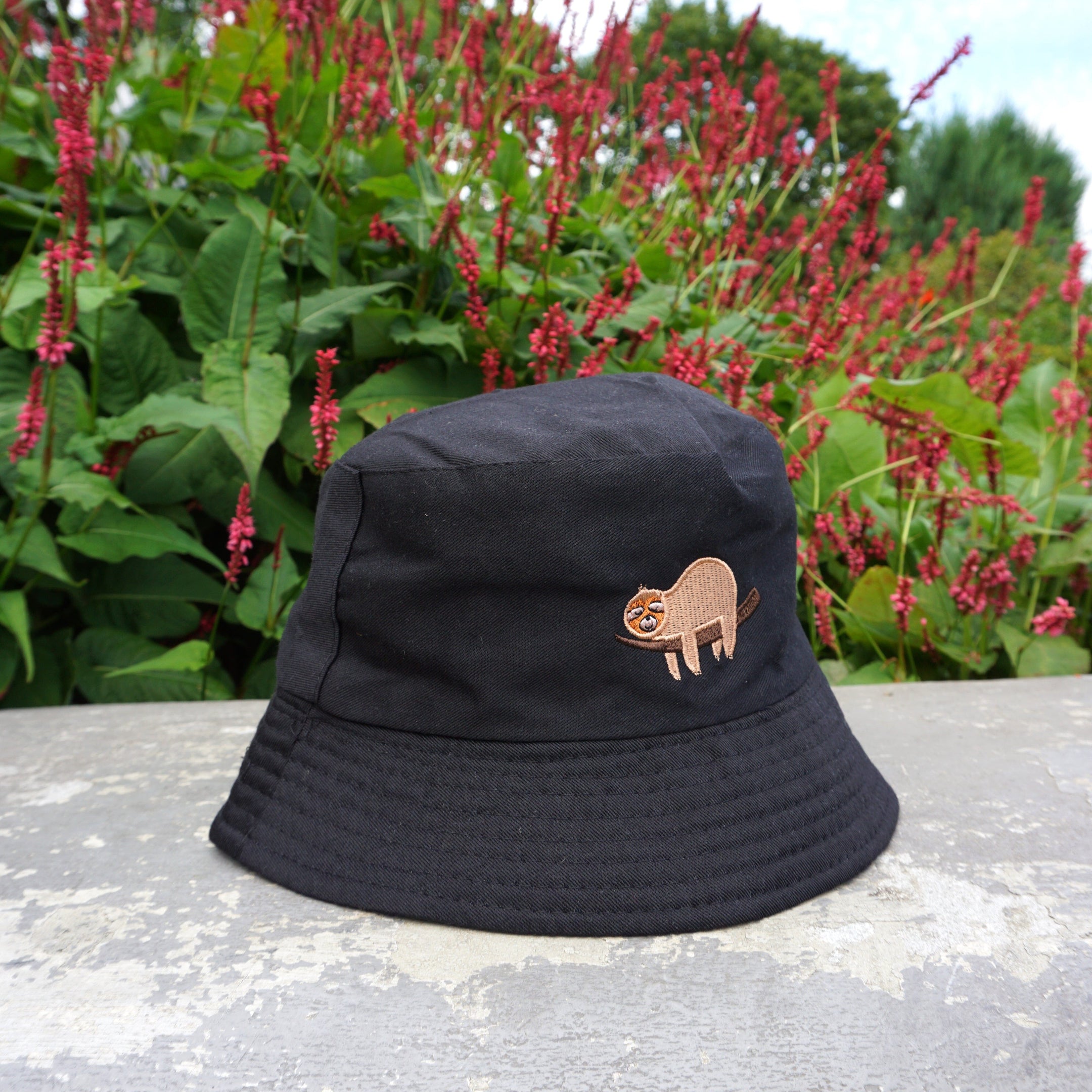 Sloth Bucket Hat The Alternative Store Black 