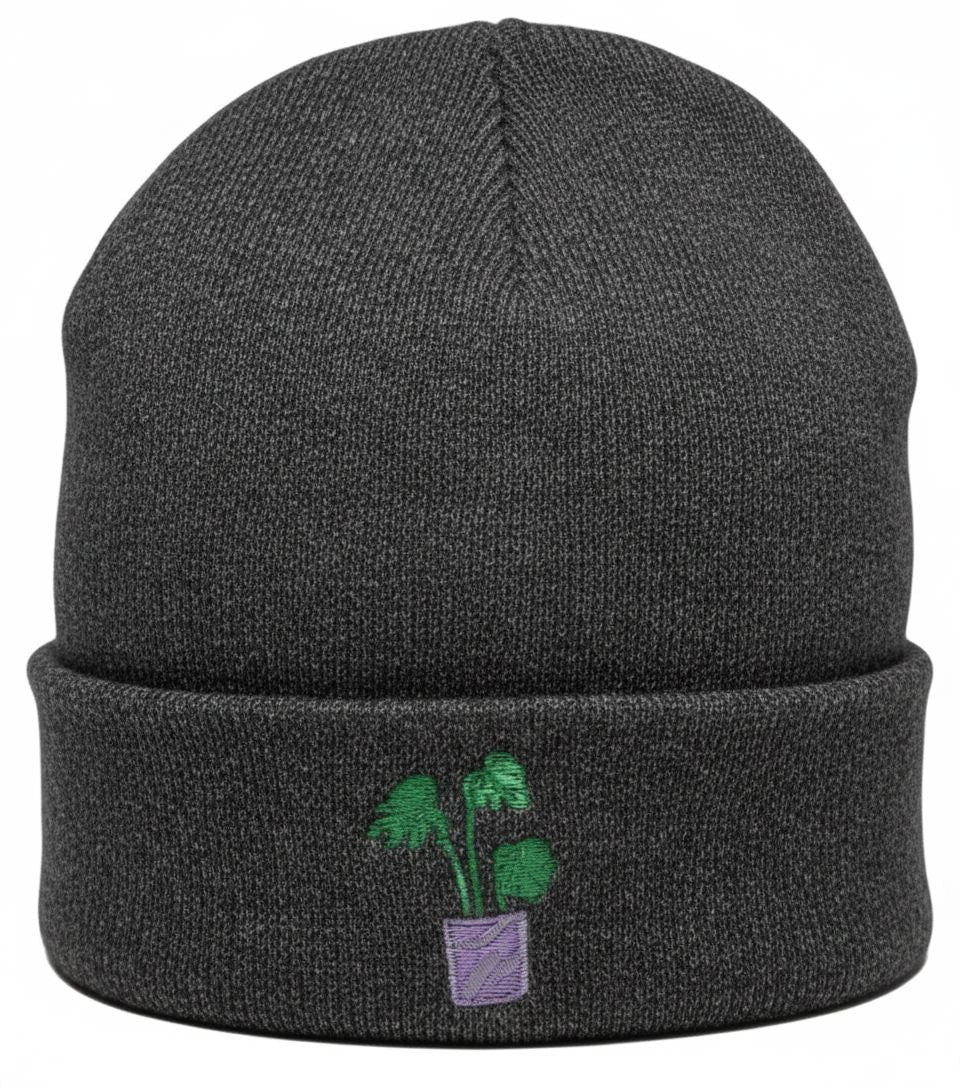 Cheese Plant Beanie The Alternative Store Speckle Grey 