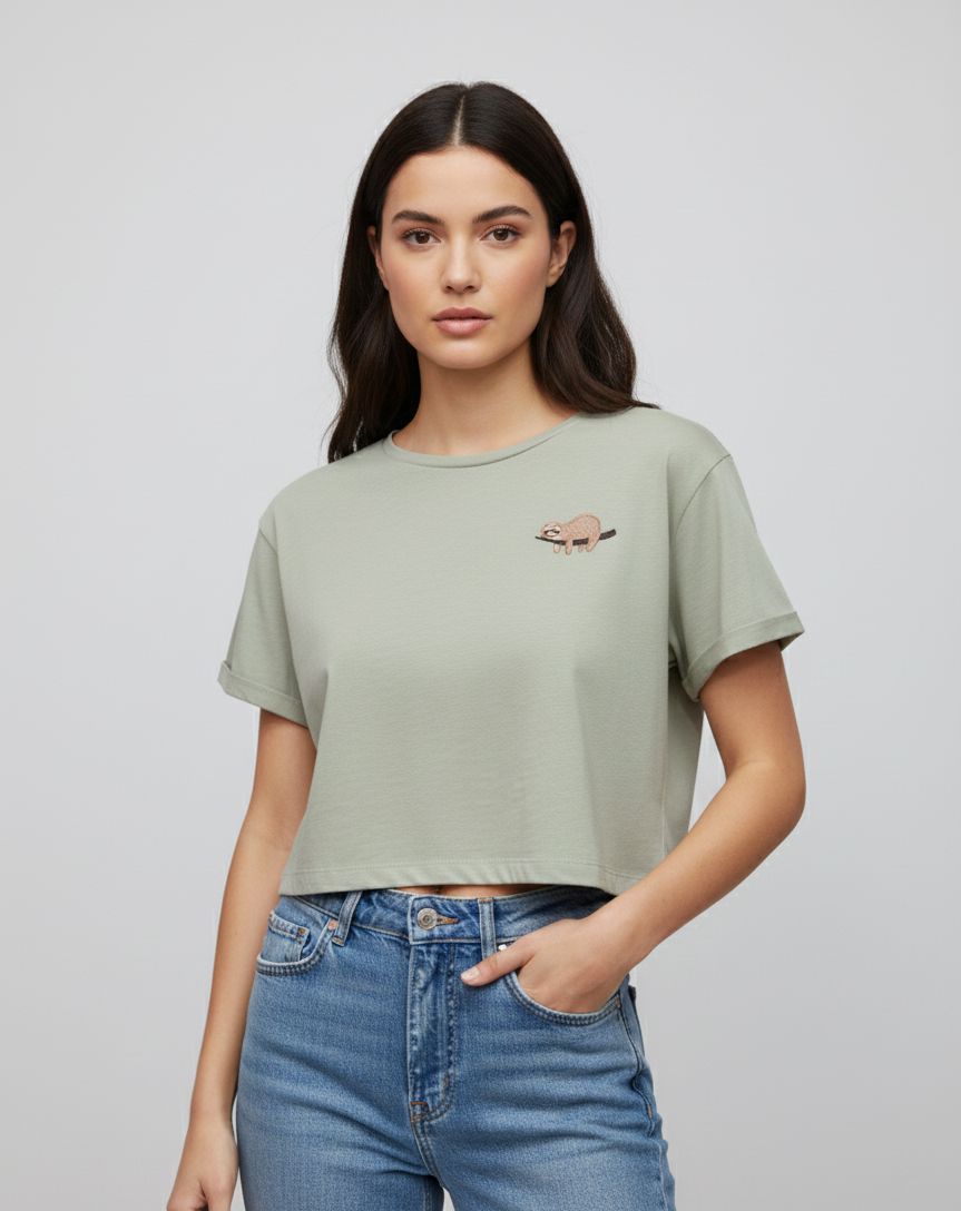 The Alternative Sloth Crop Top The Alternative Store 