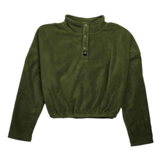 Alt Cropped Fleece Sweatshirts TheAlternativeStore XS Forest Green 