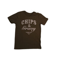 Chips & Gravy Kids T-Shirt T-shirt TheAlternativeStore 3-4 Years Khaki 
