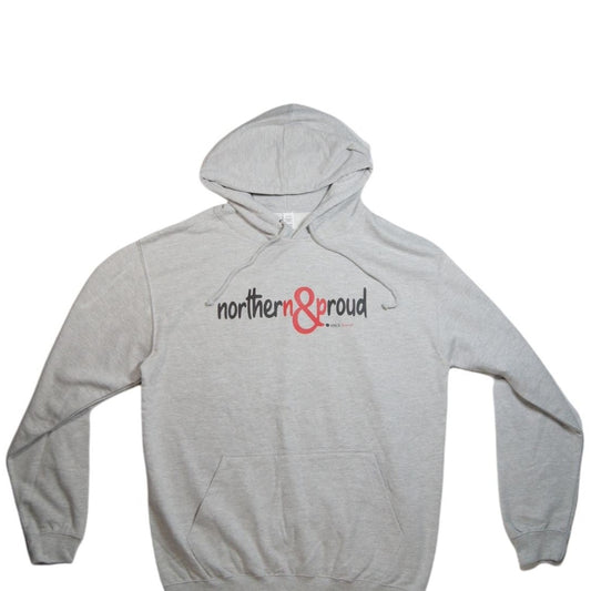 Northern & Proud Hoodie Hoods TheAlternativeStore S Heather Grey 