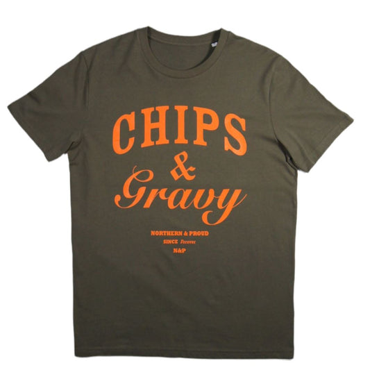 Chips & Gravy T-Shirt T-shirt The Alternative Store S Green and Orange 