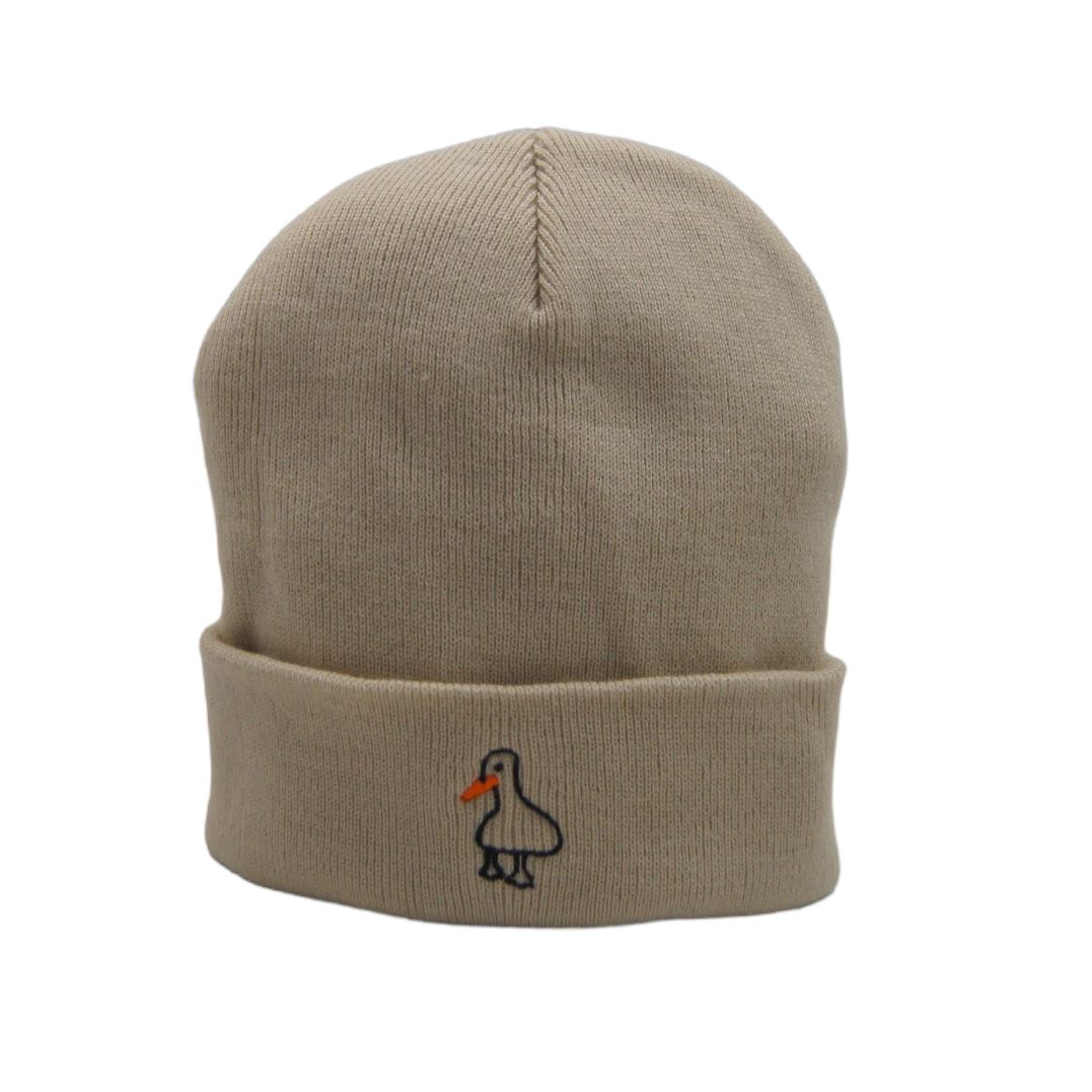 Duck Beanie Headwear The Alternative Store Cream 